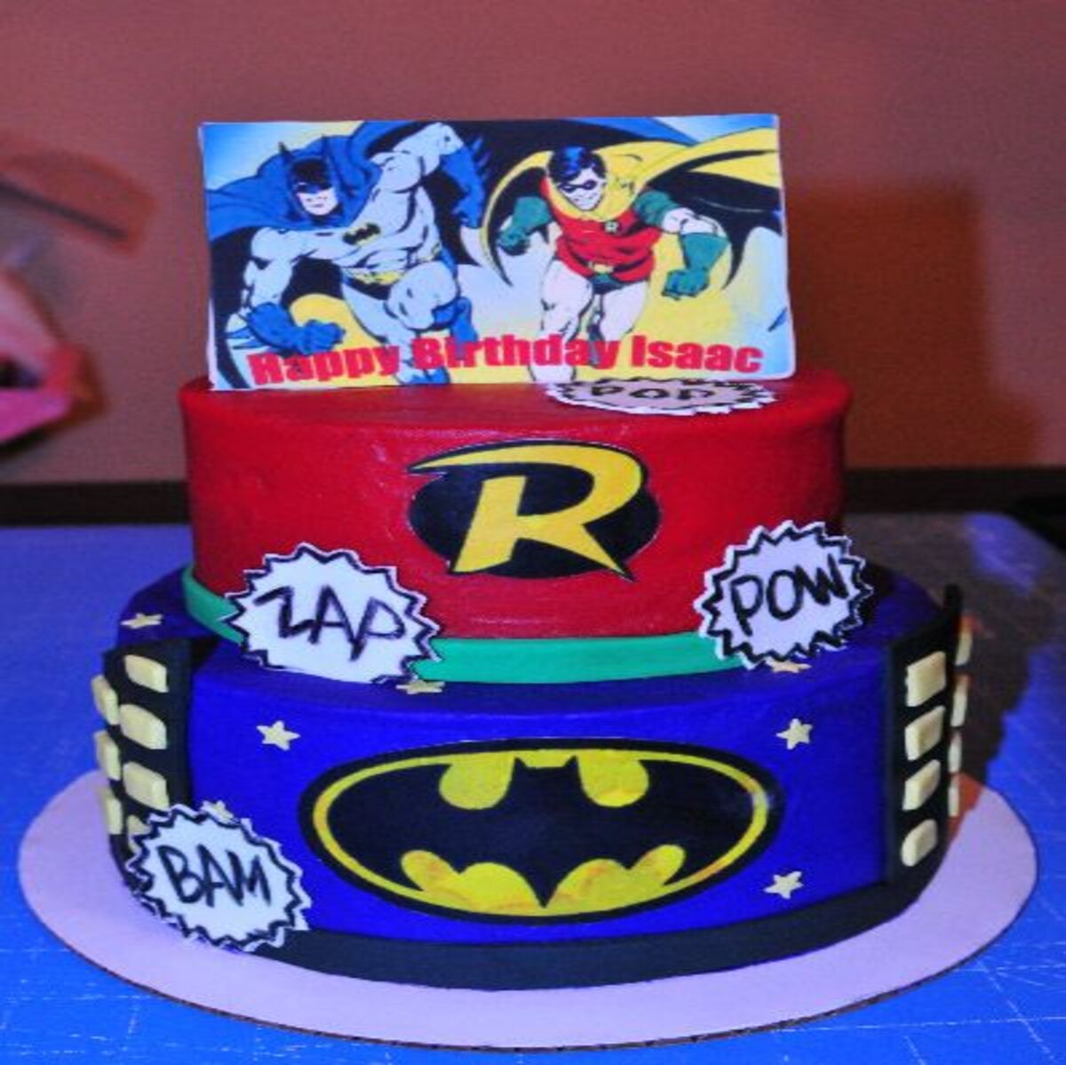 Batman and Robin Comic Photo Cake