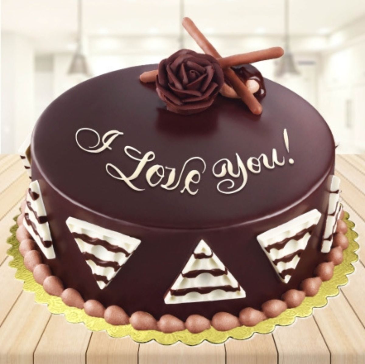 I love You Chocolate Cream Cake