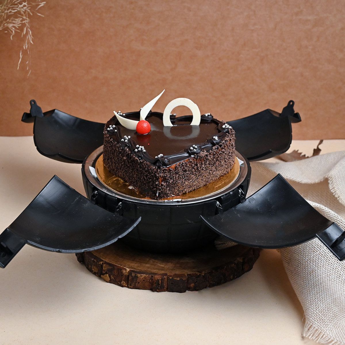 Heart Shaped Chocolate Bomb Cake