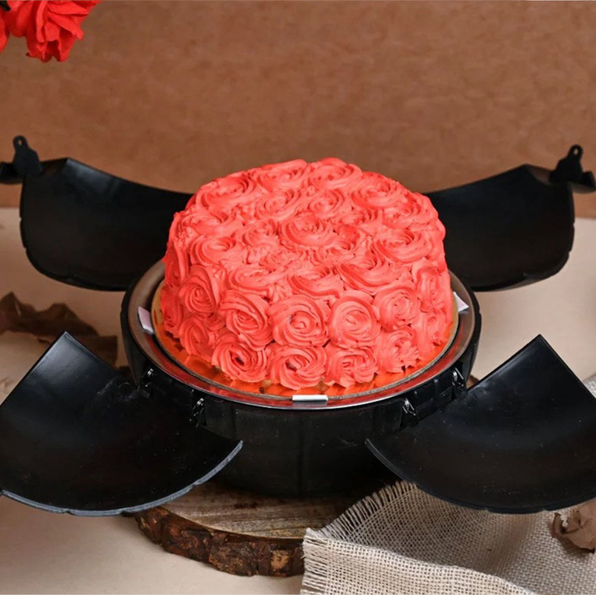 Floral Red Velvet Cake