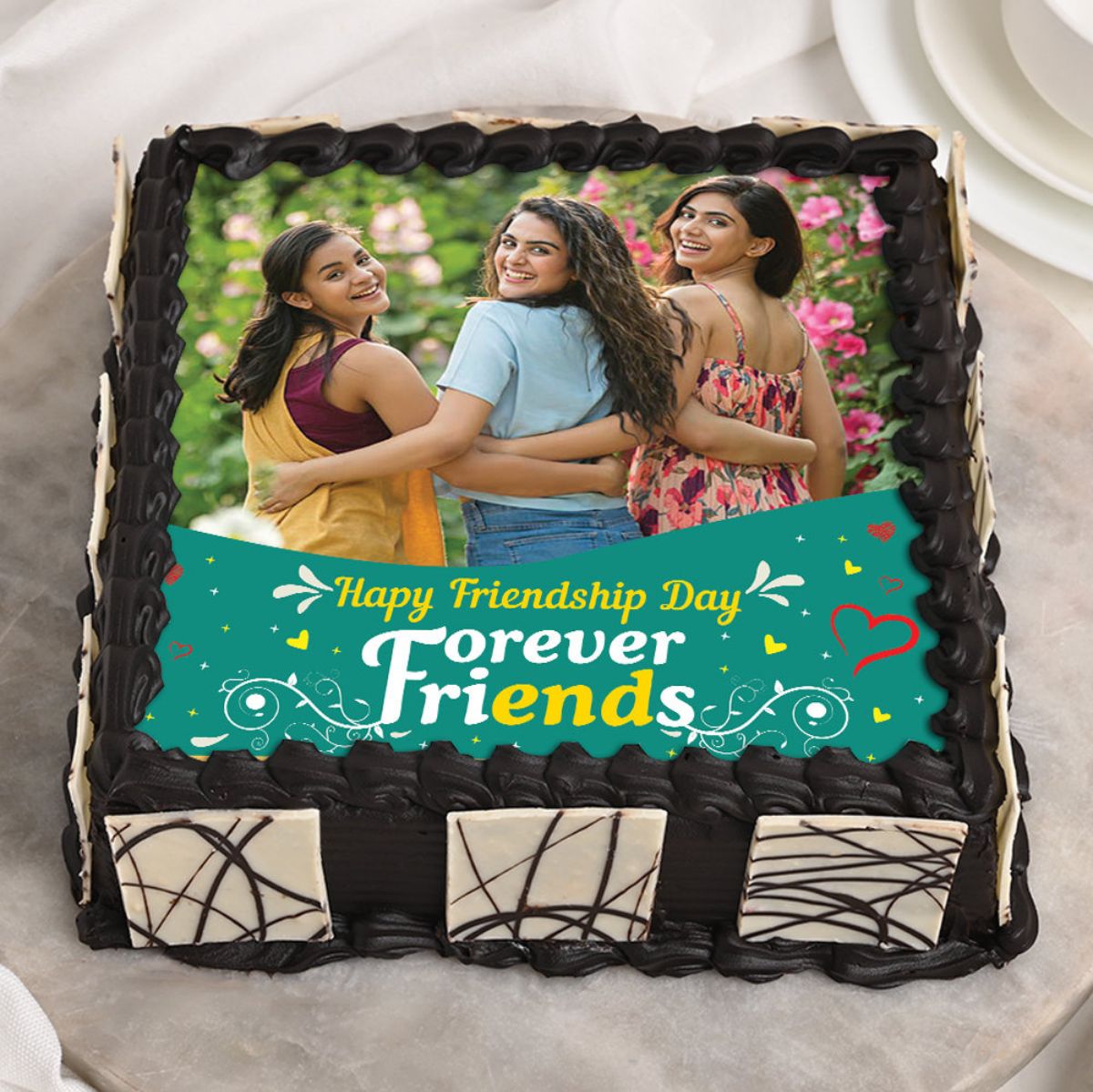 Happy Friendship Day Photo Cake