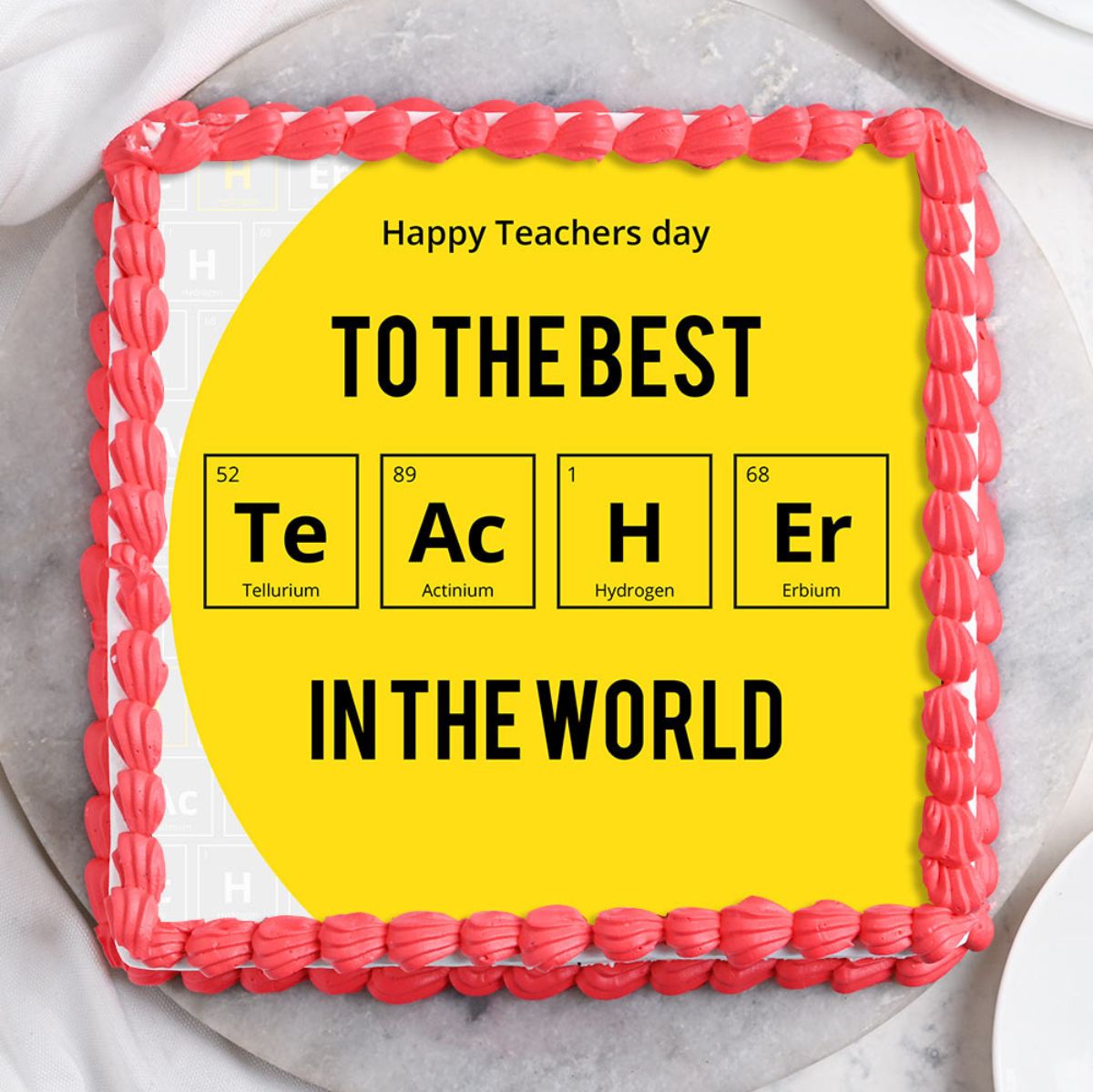 Best Teacher Ever Poster Cake