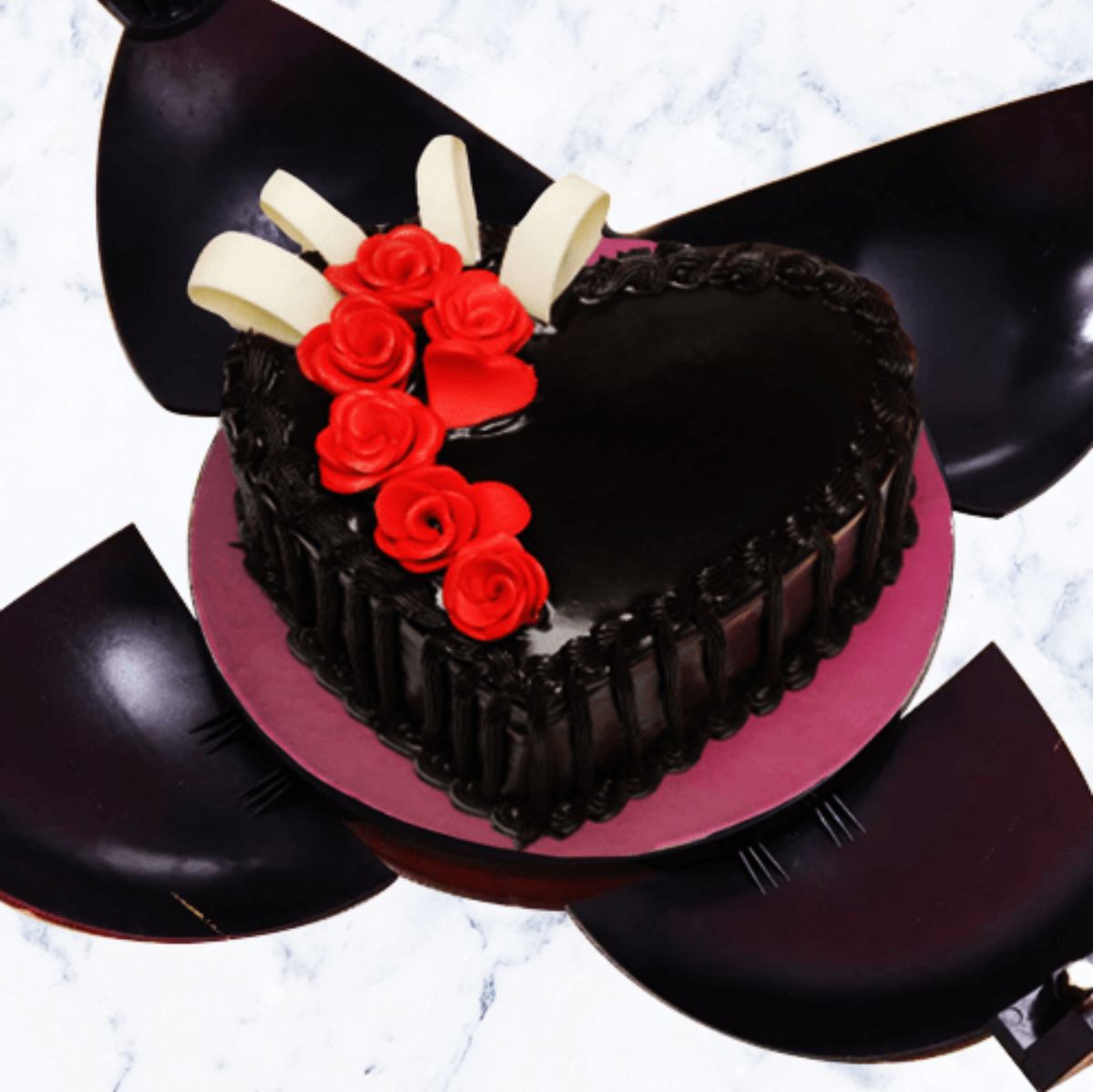 Heart Red Velvet Bomb Cake