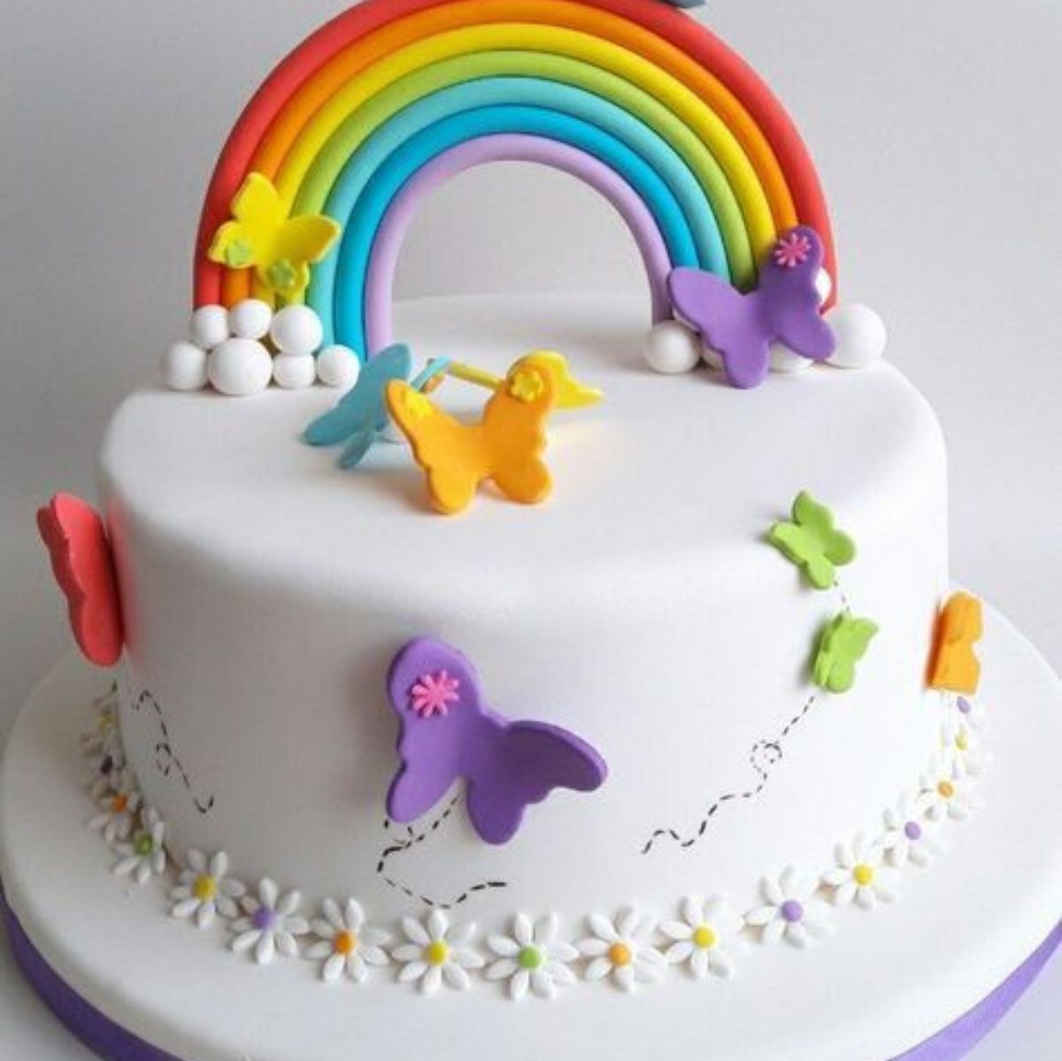 Rainbow & Butterfly Cake