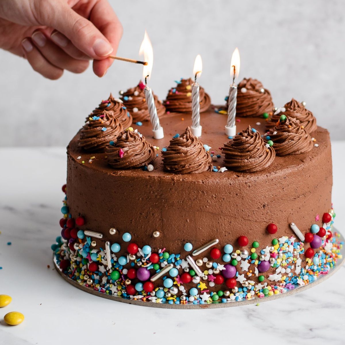 Surprise Birthday Chocolate Gems Cake