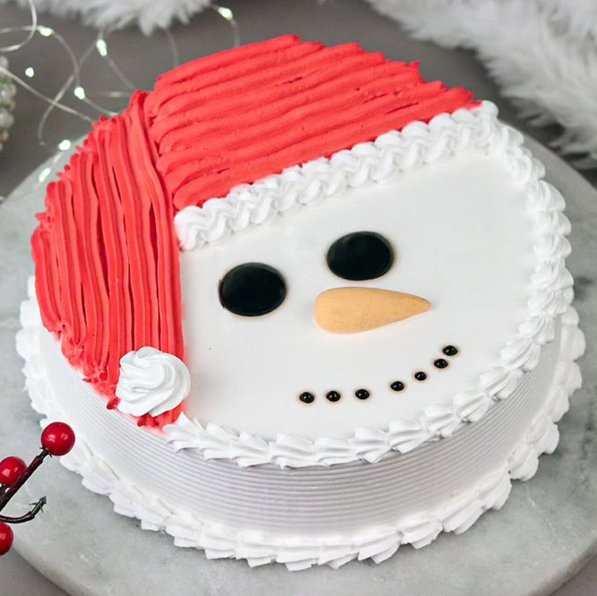 Snowman Christmas Pineapple Cake