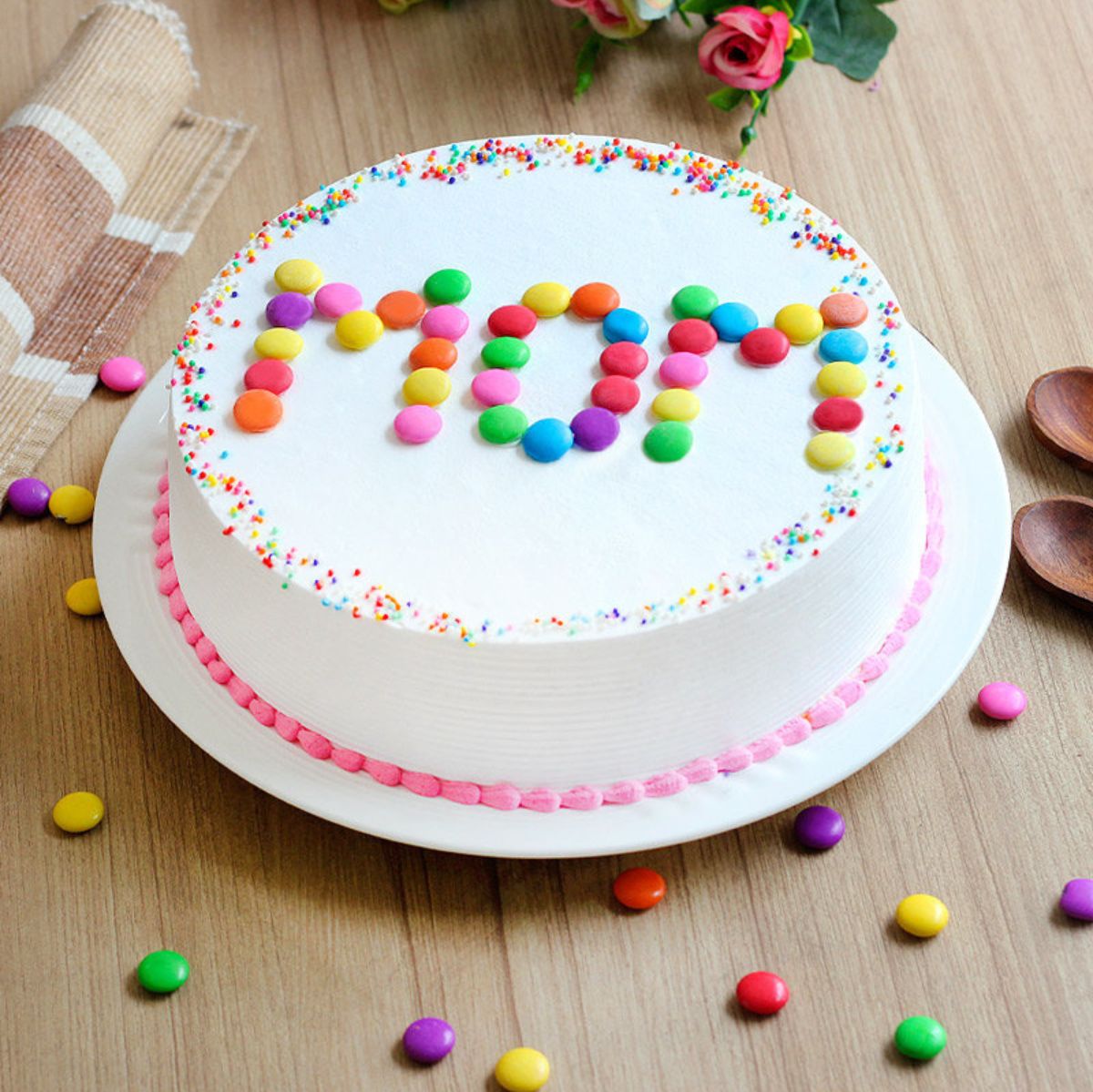 Sprinkler Gems Mom Birthday Cake