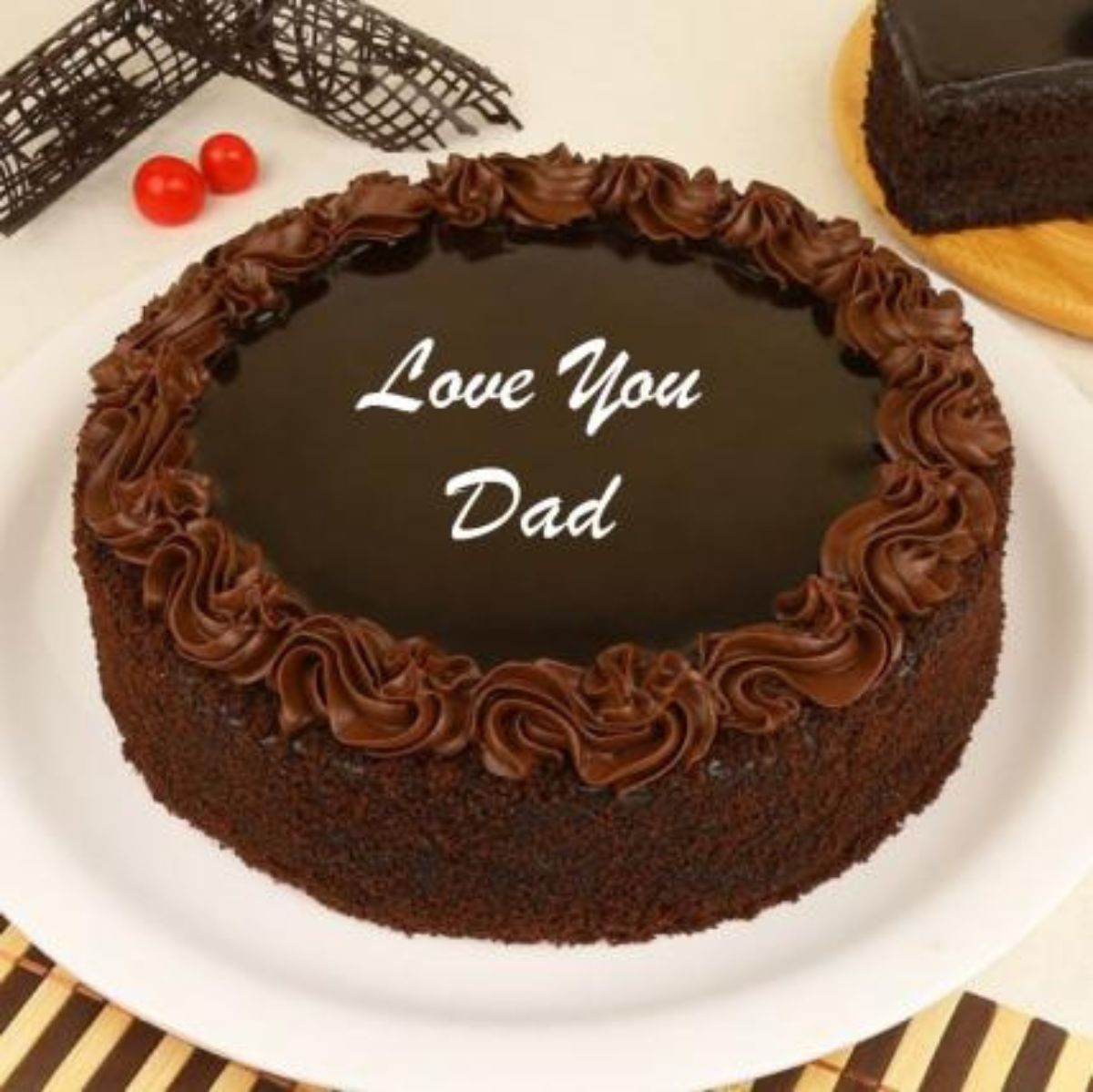 Happy Birthday Dad Chocolate Truffle Cake