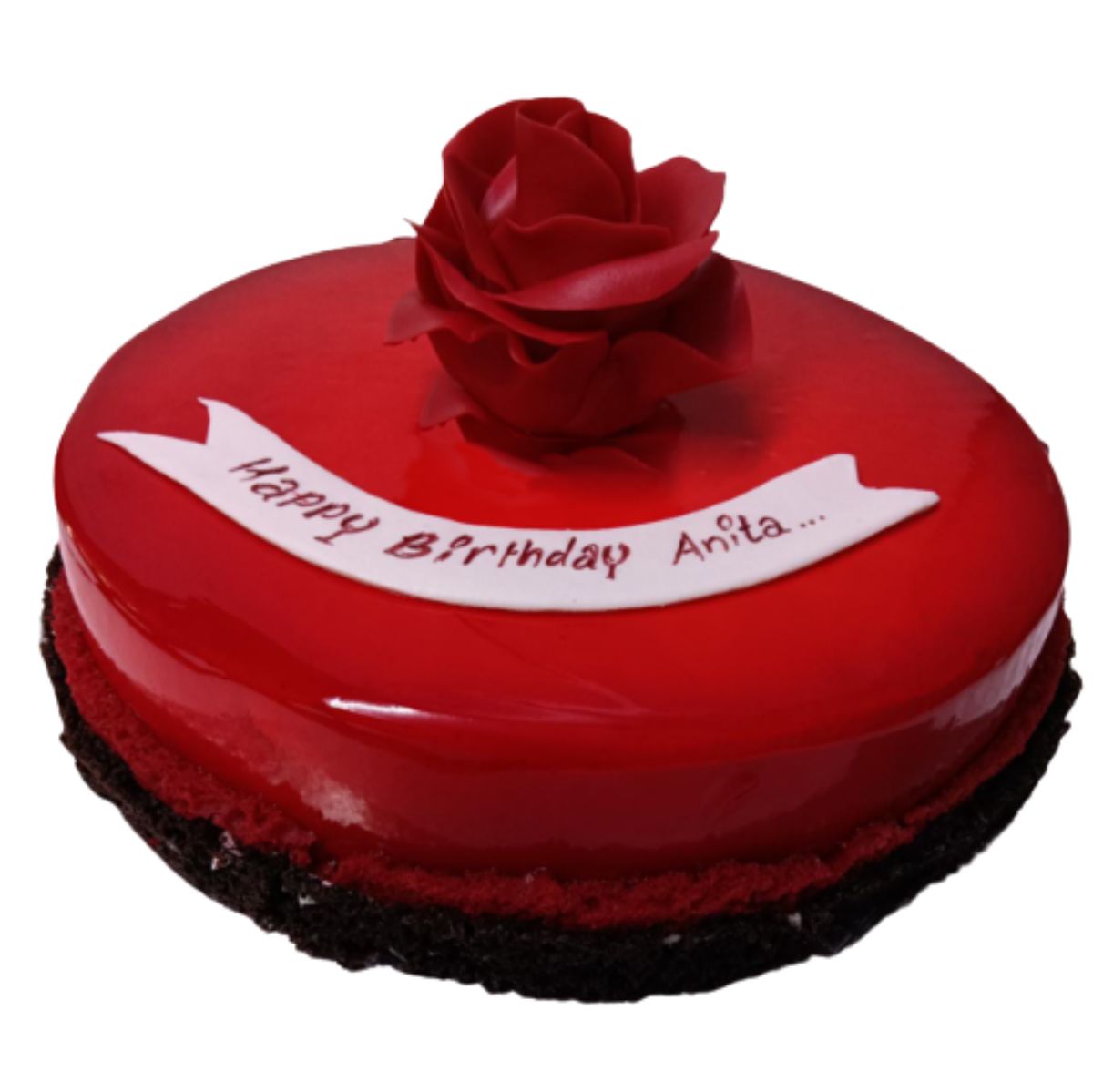Glazing Red Velvet Cake