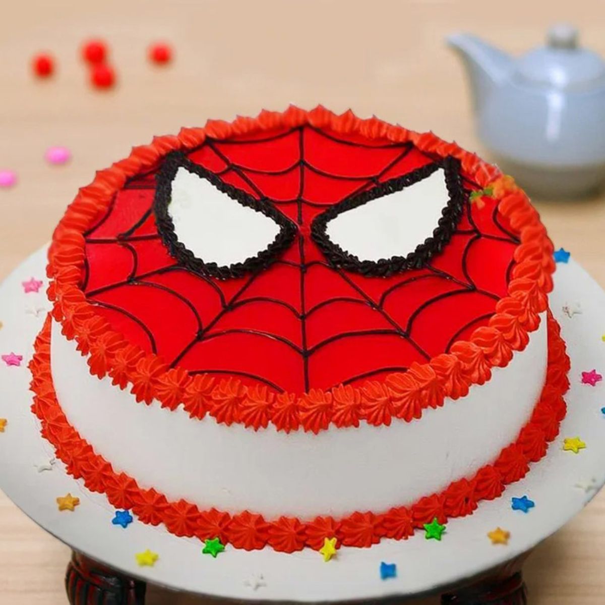 Super Spiderman Cream Cake