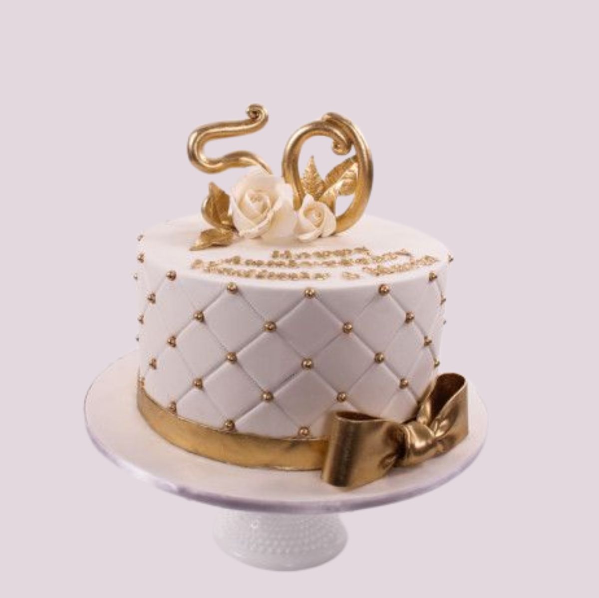 Golden Jublee Fondant Cake