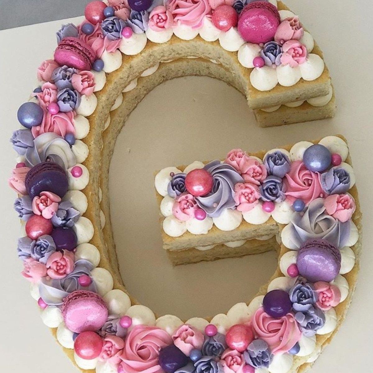 Pink & Lilac Shape Cake