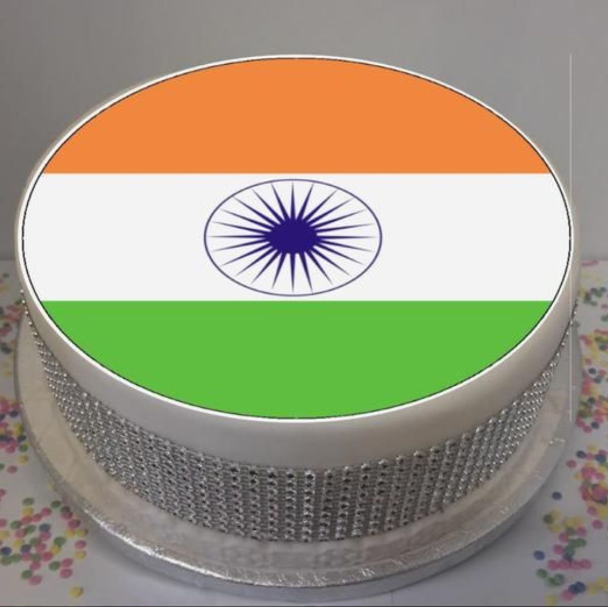 Indian Flag Photo Cake