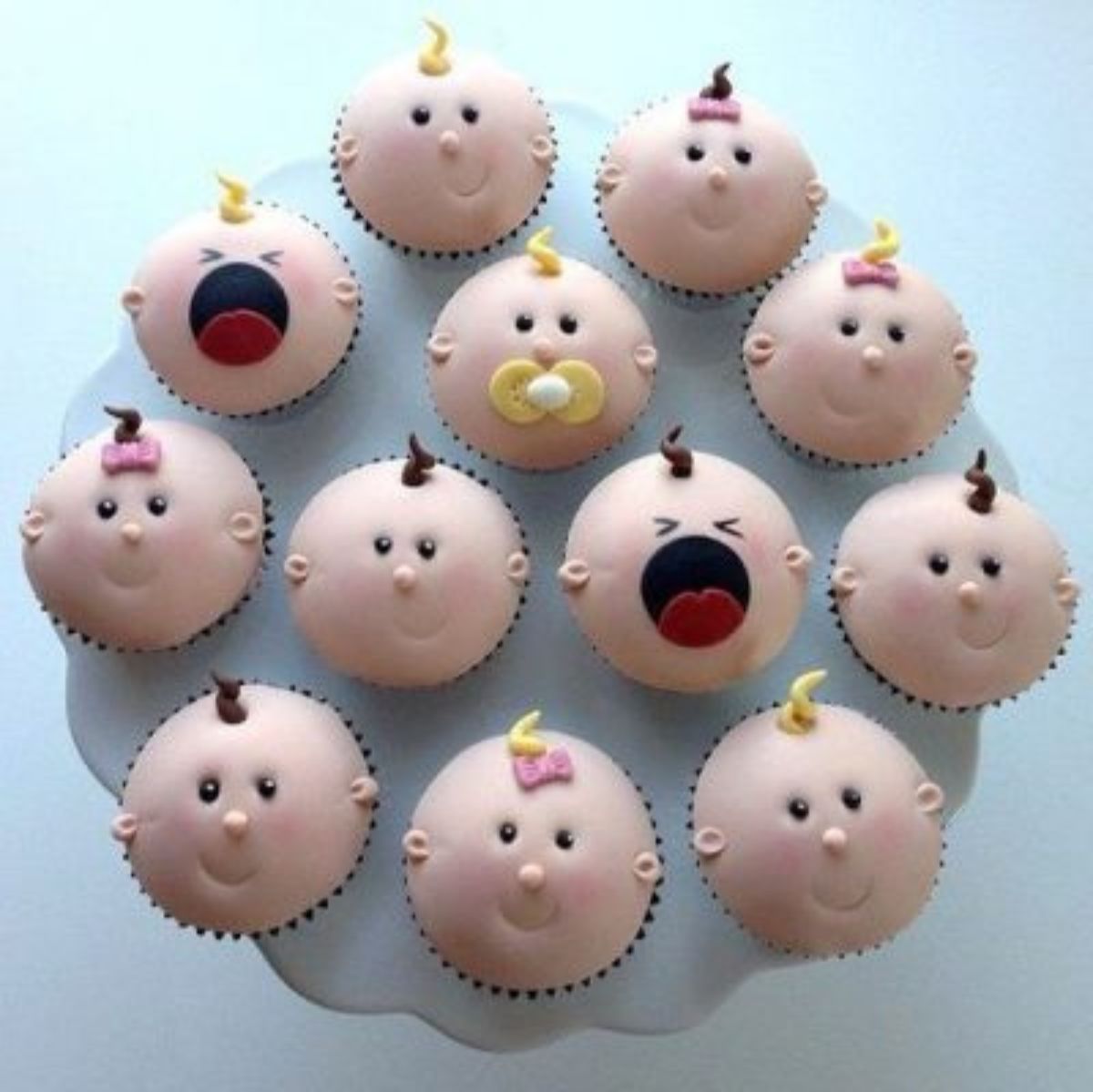 Funny Baby Shower Cupcakes