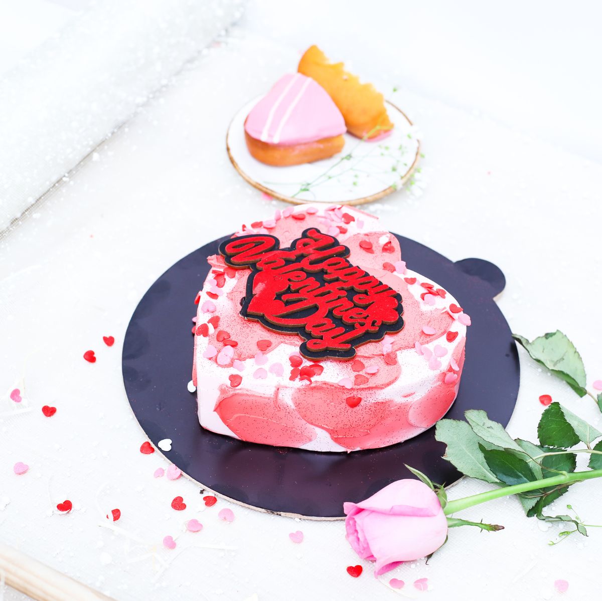 Valentines Ombre Heart Cake
