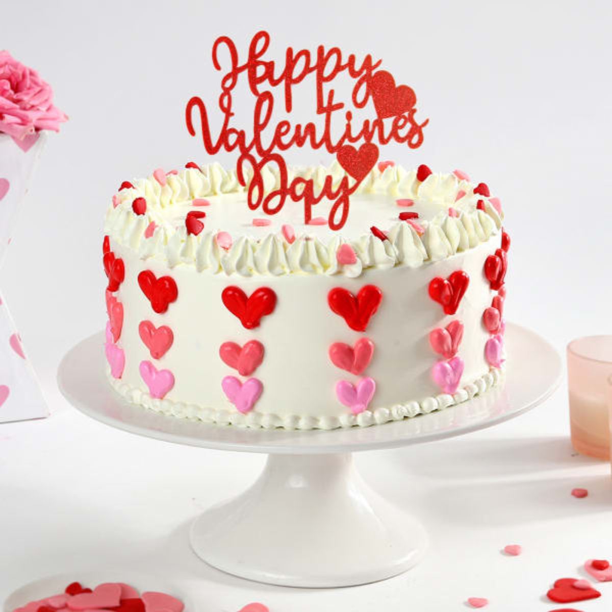 Happy Valentines Heart Cake