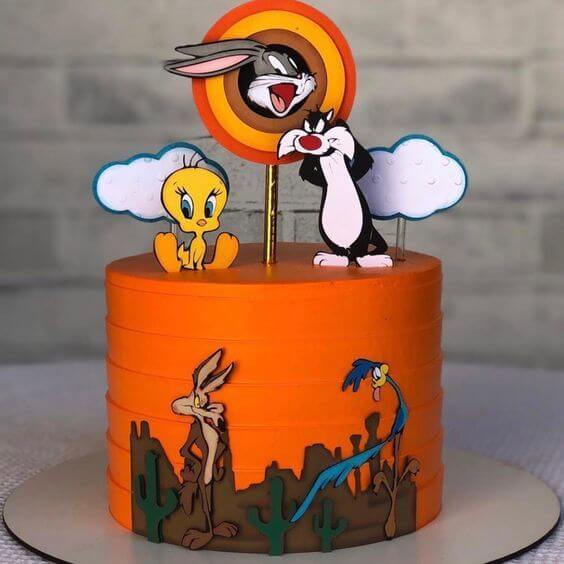 Looney Tunes Semi Fondant Cake