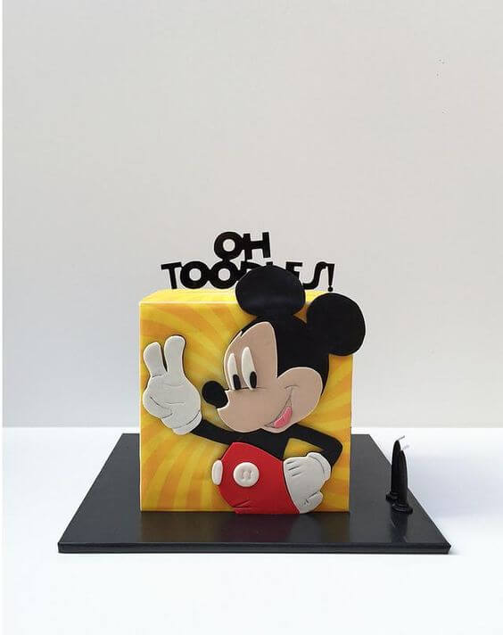 Ohh Toodles Mickey Mouse Block Fondant Cake