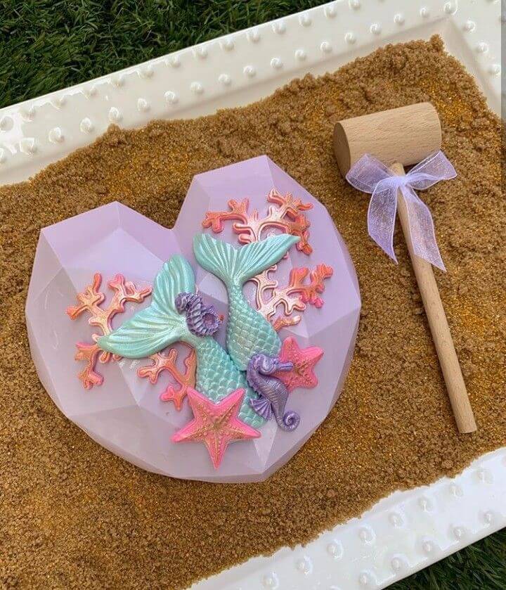 Mermaid theme Fondant Pinata Cake