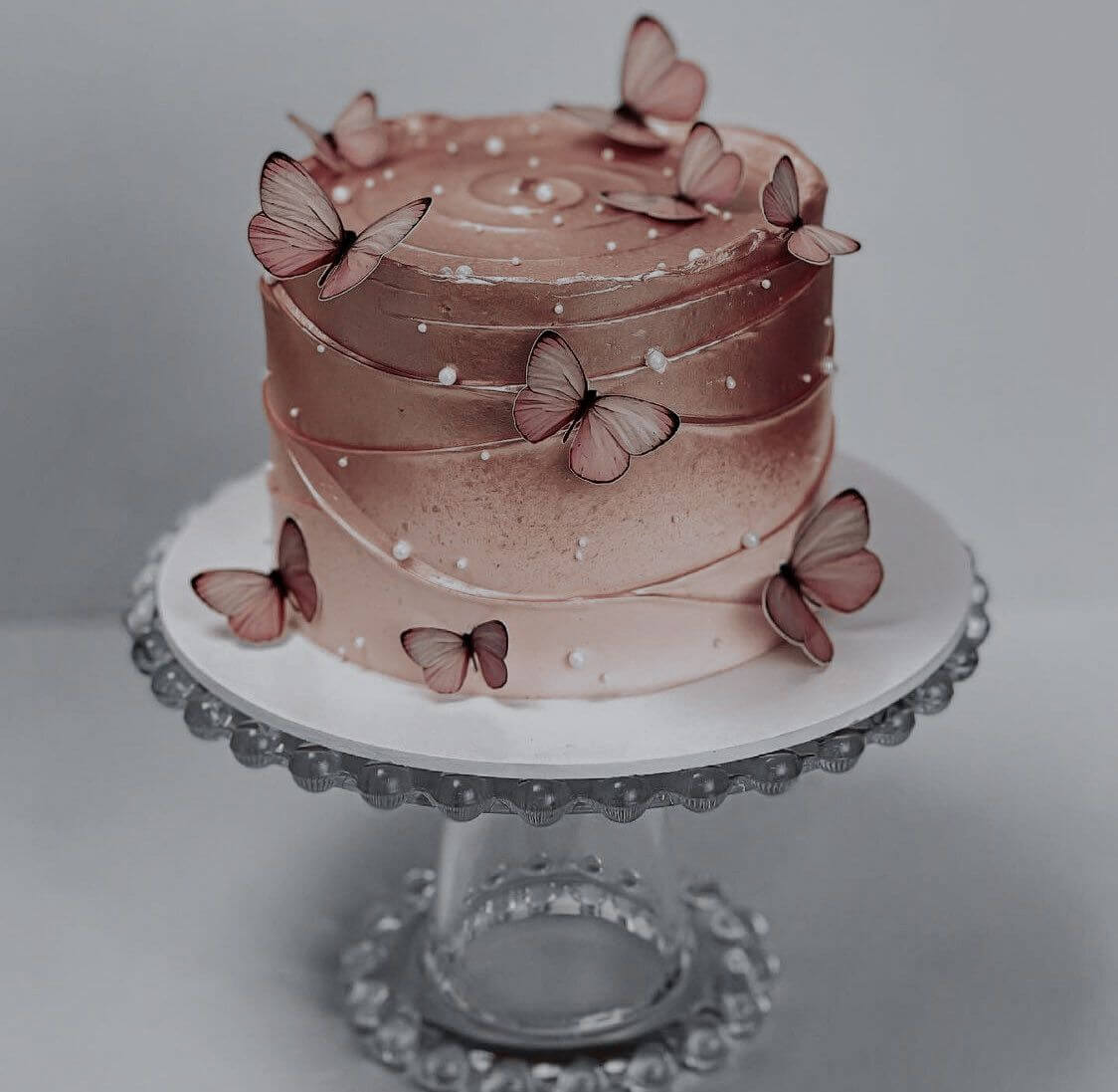 White & Blush Pink 2 Tier Drip Birthday Cake | Baked by Nataleen