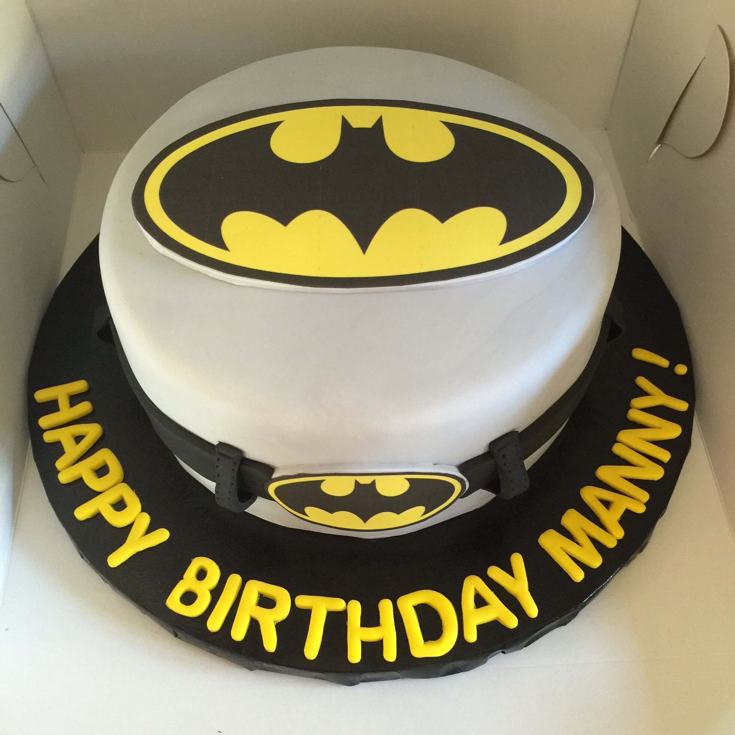 Batman Logo Fondant Cake