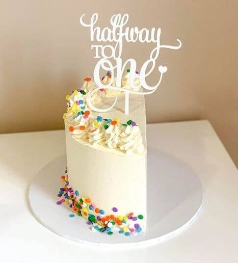 Vanilla Confetti Half Cake