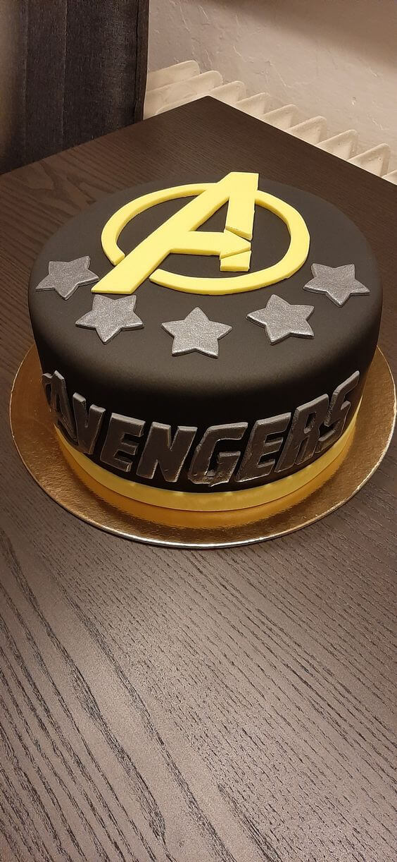 Avengers Logo Fondant Cake