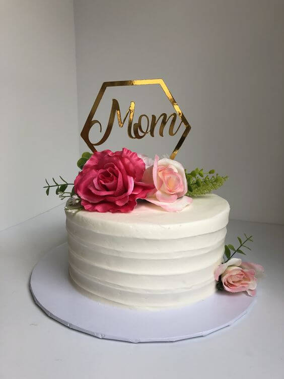 Vanilla Fresh Floral Mother's Day Cake