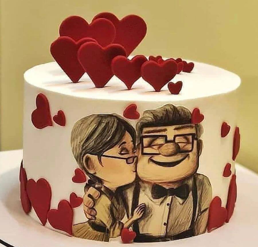 Couple Topper Engagement Cake | D Cake Creations
