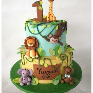 Jungle Theme Tier Cake