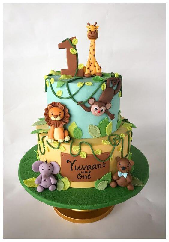 Jungle Theme Tier Cake
