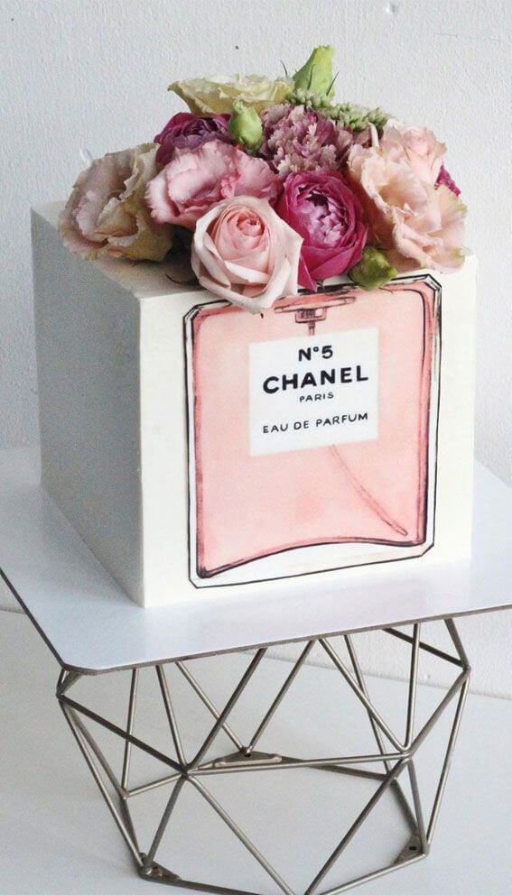 Chanel Box Floral Cake