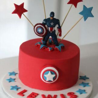 Captain America Fondant Cake