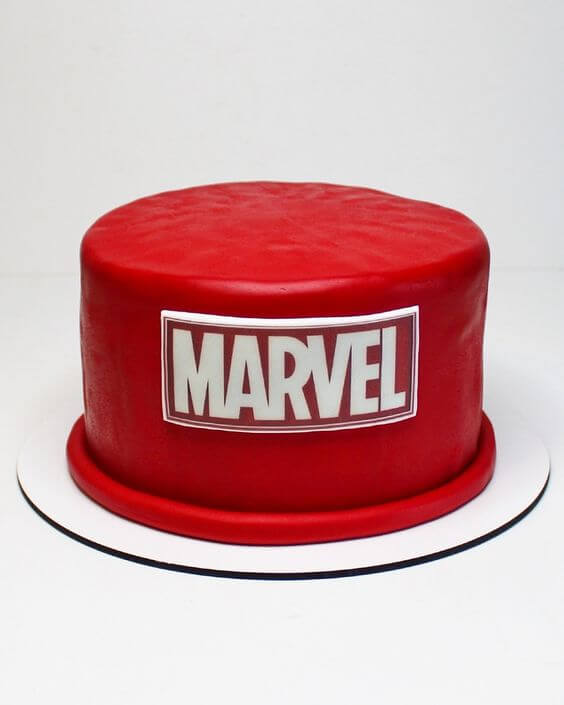 Marvel Logo Fondant Cake