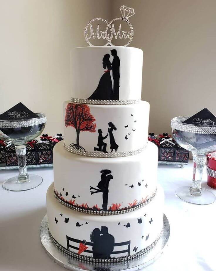 Wedding Story Four Tier Cake