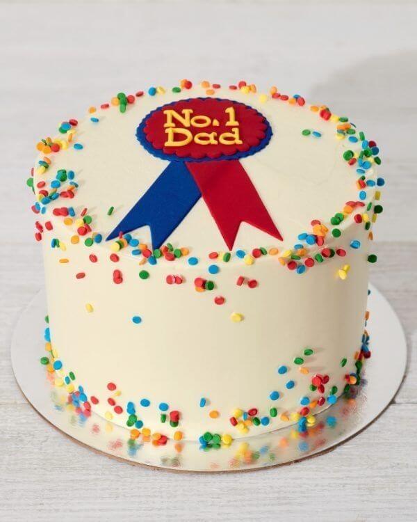 No.1 Dad Vanilla Confetti Cake