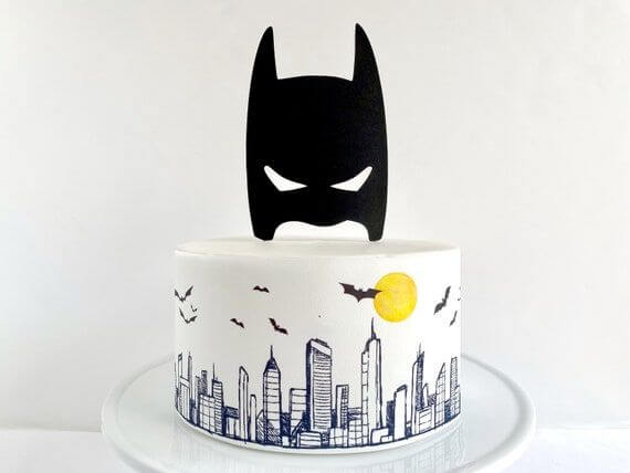 Batman Mask Semi Fondant Cake