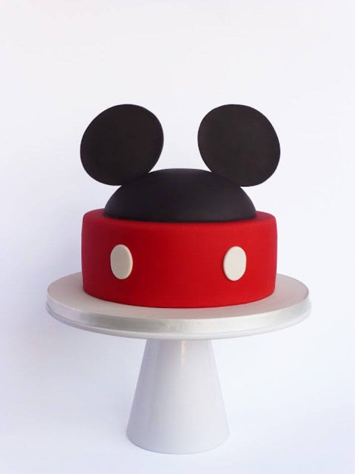 Mickey Mouse Fondant Hat Cake