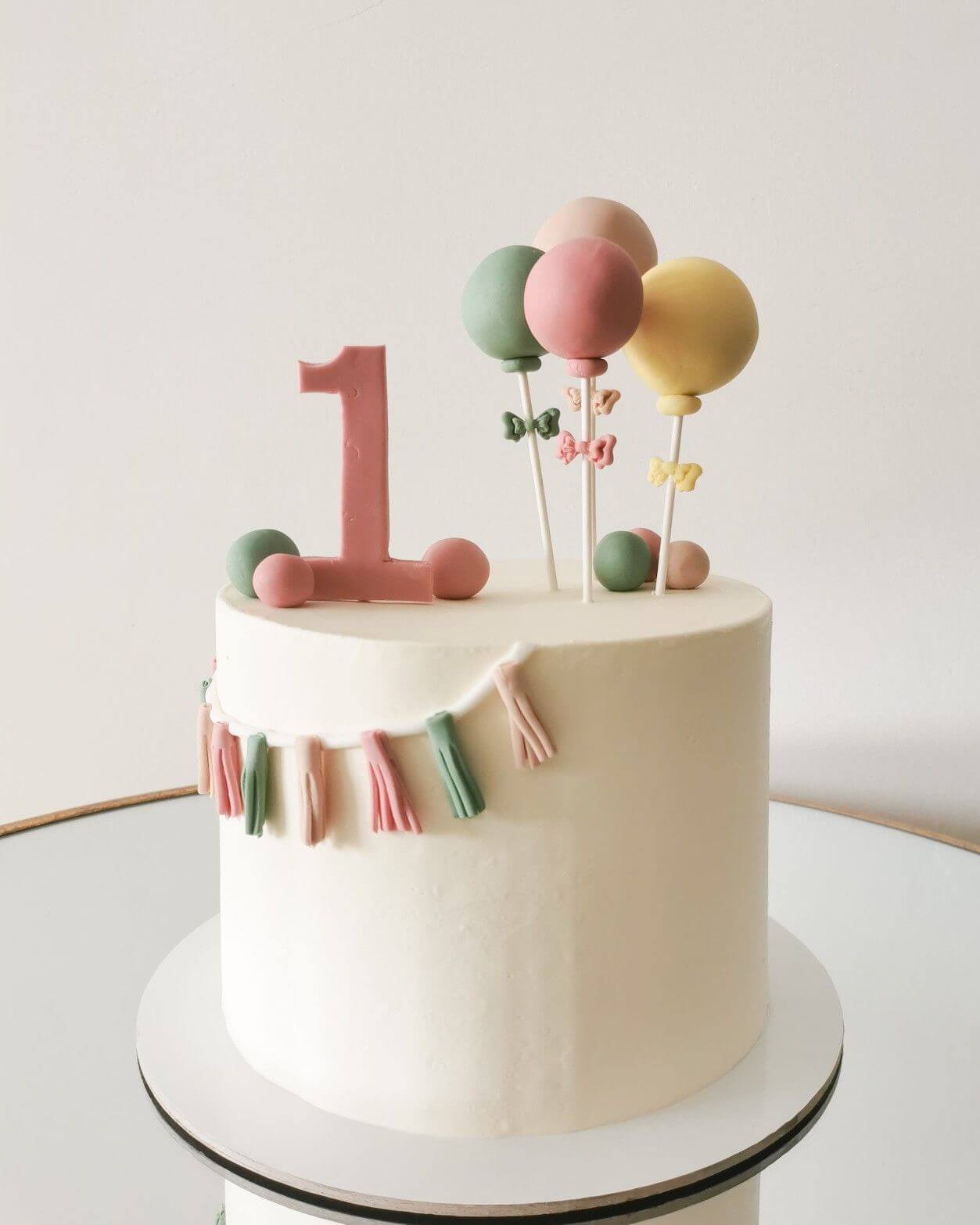 Balloons & Tassels First Birthday Cake