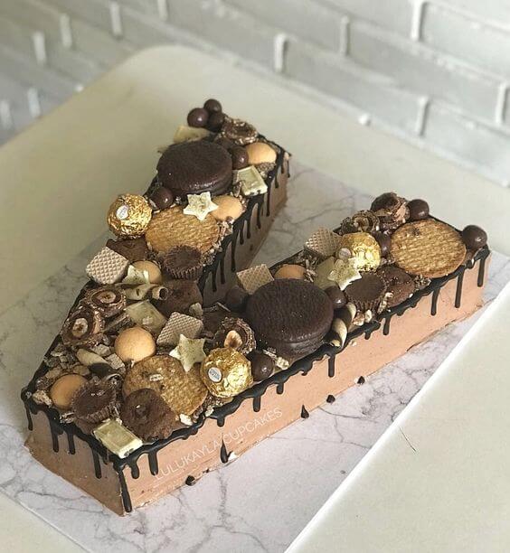 Chocolate Overloaded Letter V Cake
