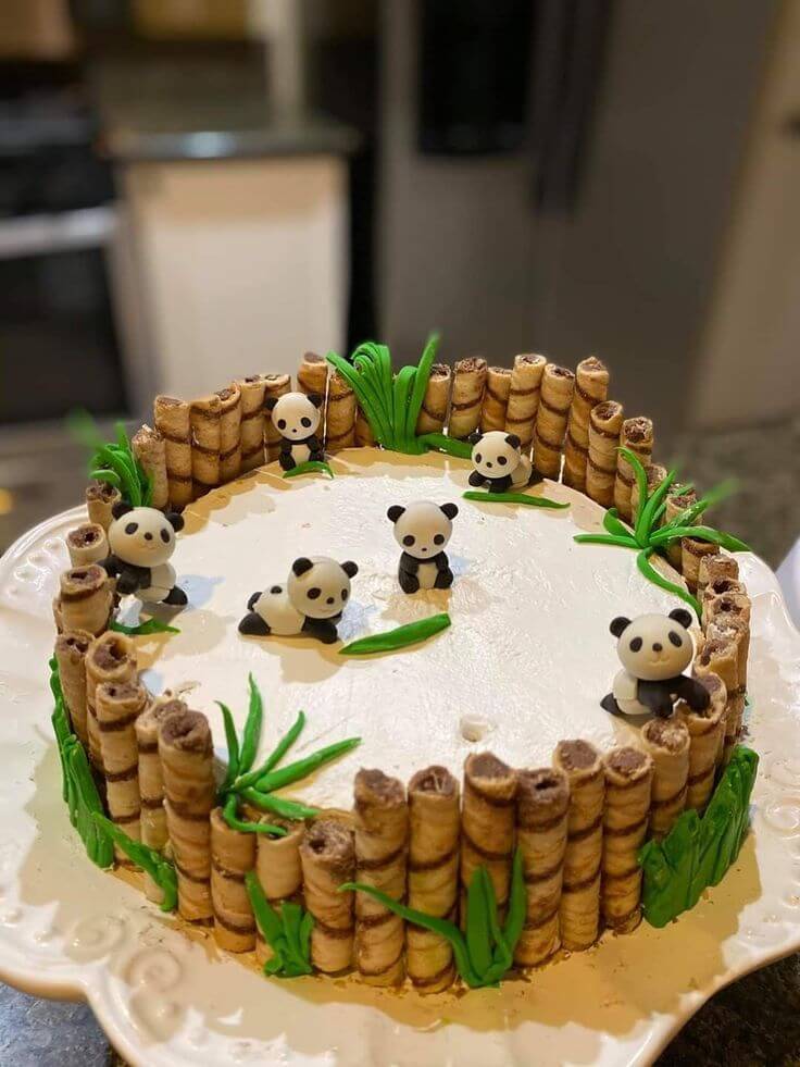 Panda World Semi Fondant Cake