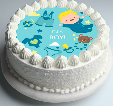 Its A Boy Photo Cake