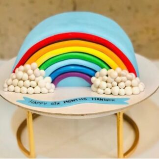 Fondant Rainbow Half Cake