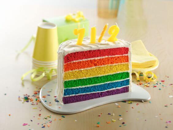 Rainbow Half Cake