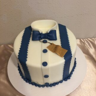 Bow Tie and Shirt Fondant Cake