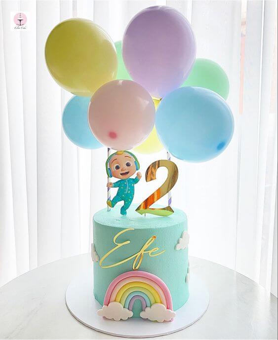 Twotiered pastel rainbow cake  rcakedecorating