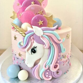 Rainbow Unicorn Tutorial Template - American Cake Decorating