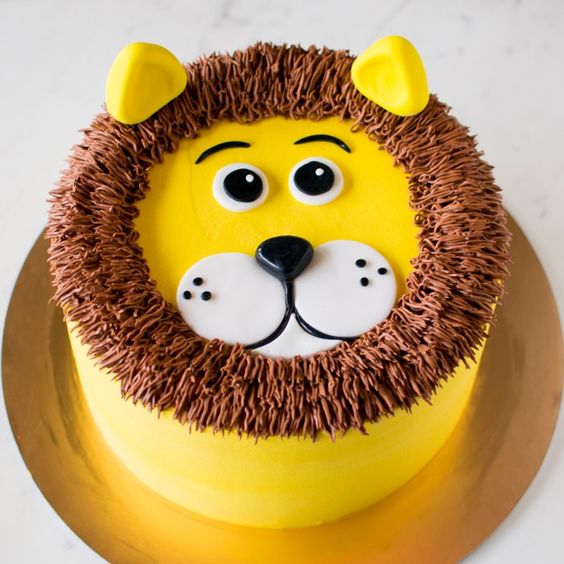 Lion Face Cream Cake