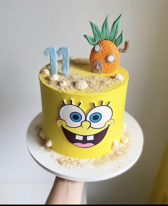 Sponge Bob Semi Fondnant Cake