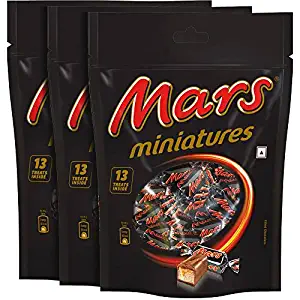 Mars Miniatures Nougat and Caramel Filled Chocolates - 390g (130g x Pack of 3)